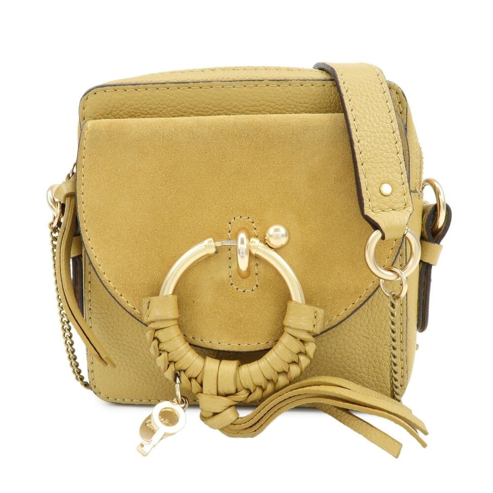 Chloe See by Chloe Hana Leather & Suede Shoulder Bag Beige